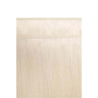 Lightest Blonde (#60) Remy Royale Flat Weft Hair Extensions: Extension attachment method
