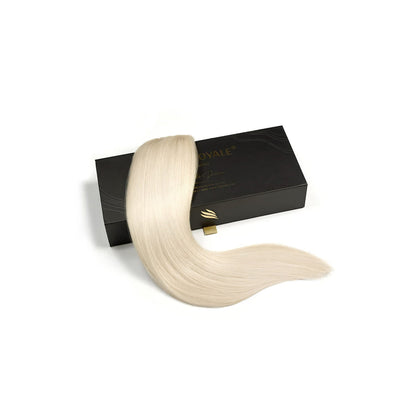 Lightest Blonde (#60) Remy Royale Hair Weft: Extensions and box