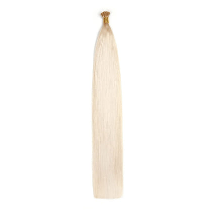 Lightest Blonde (#60) Remy Royale I-Tip Hair Extensions: Full extension