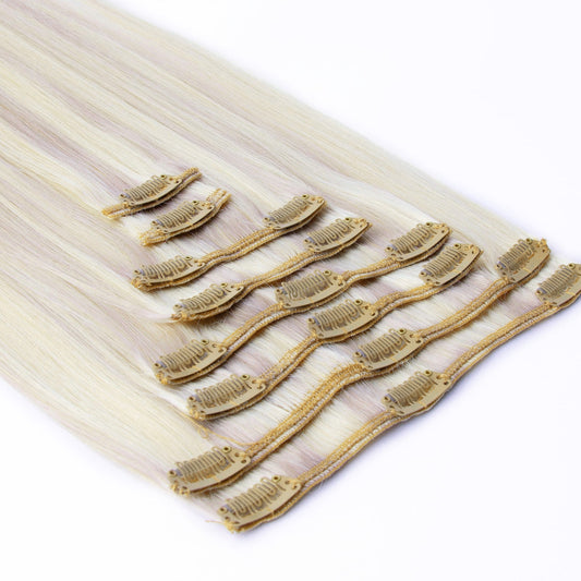 BlondeMe (#60/SS) Full Head Set Hair Extensions: attachment method