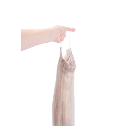 BlondeMe (#60/SS) Halo Hair Extensions: hand holding hair extension