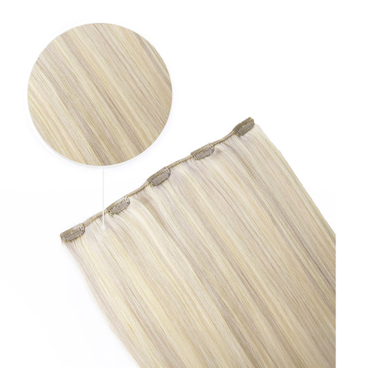 BlondeMe (#60/SS) One Piece Top-Up Hair Extensions: attachment method