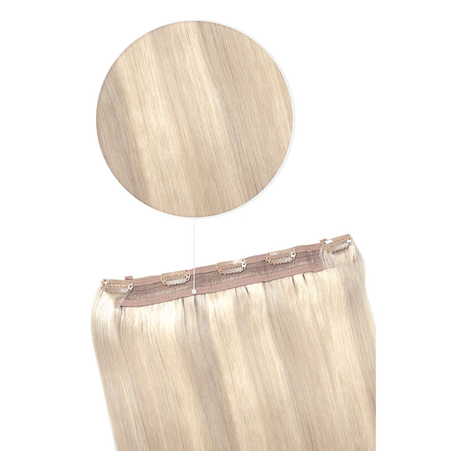 BlondeMe Quad Weft Clip One Piece Hair Extensions