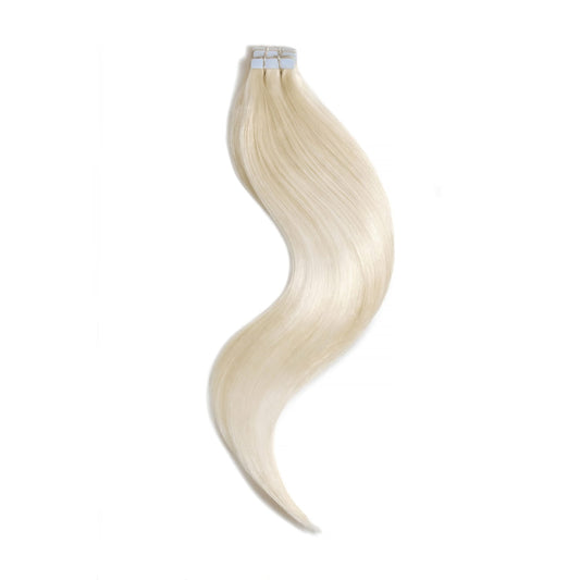Lightest Blonde (#60) Tape In Hair Extension: Full extension