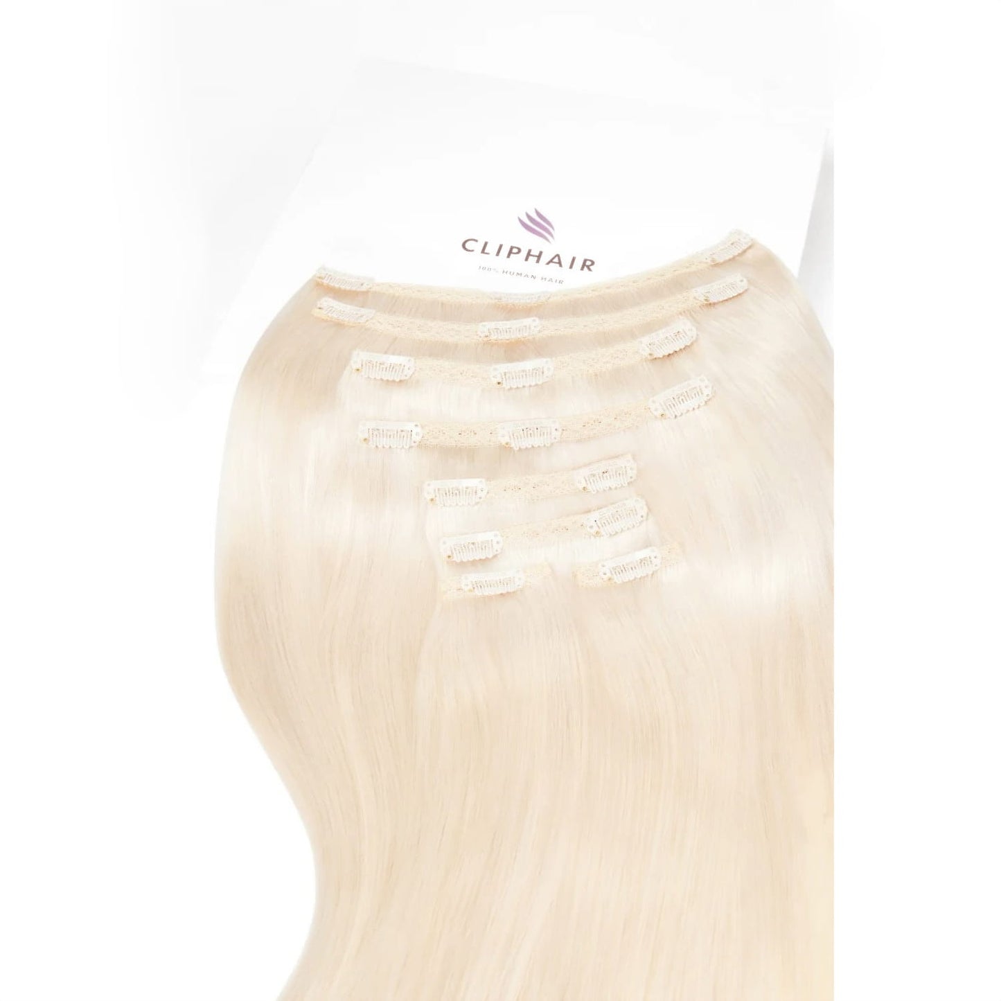 Lightest Blonde (#60) Ultra Volume Hair Extensions: Extension attachment method