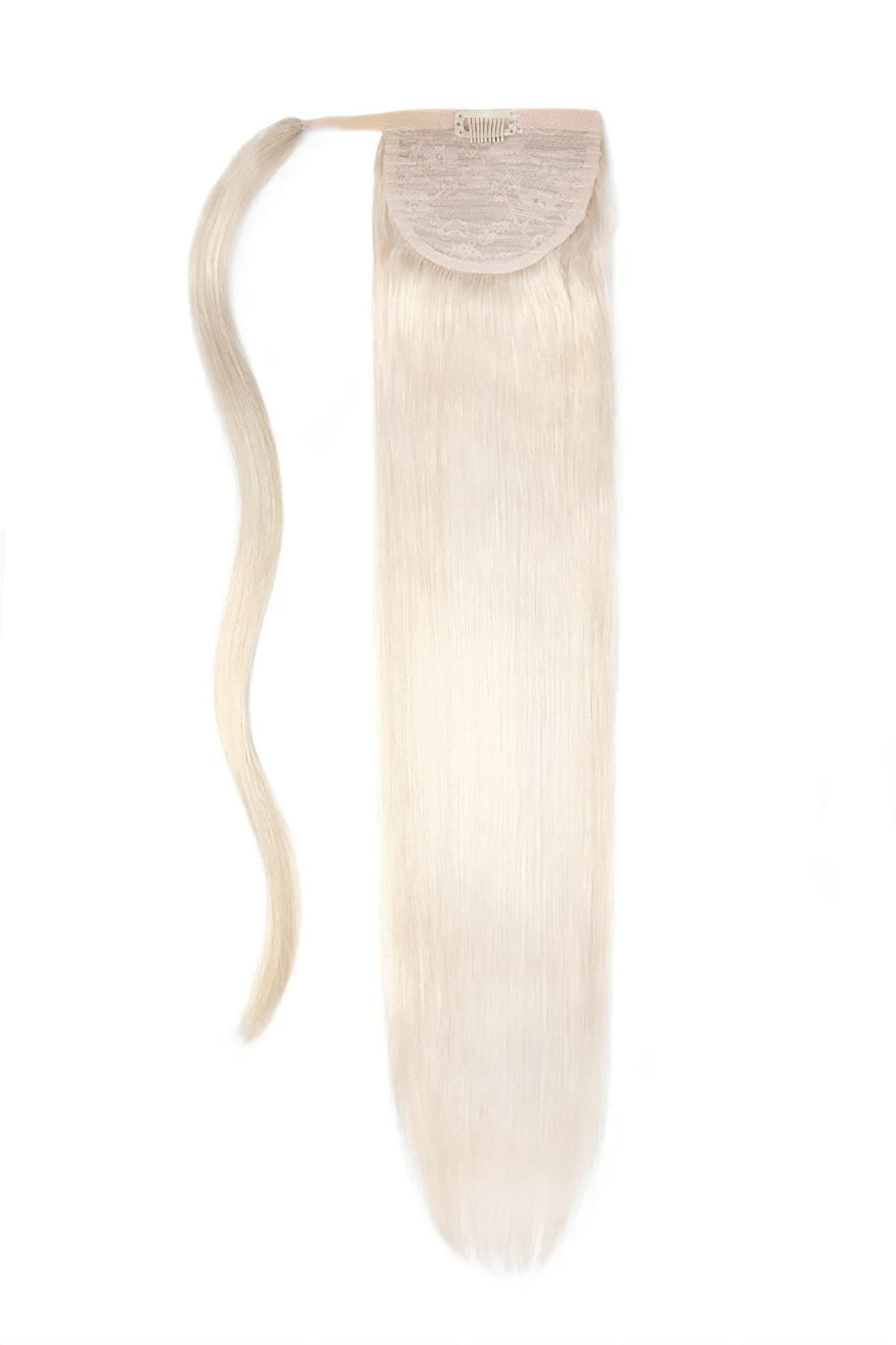 Lightest Blonde (#60) Straight Up Wrap Around Ponytail: Full extension