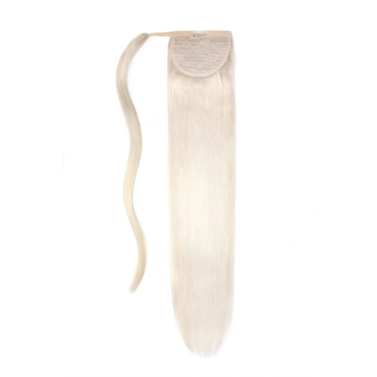 Lightest Blonde (#60) Straight Up Wrap Around Ponytail Extension