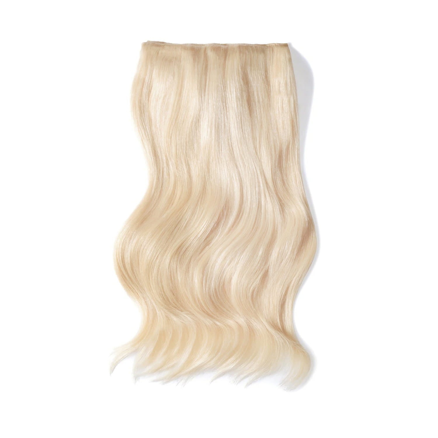 Double Wefted Full Head Remy Clip Human Hair Extensions Bleach Blonde