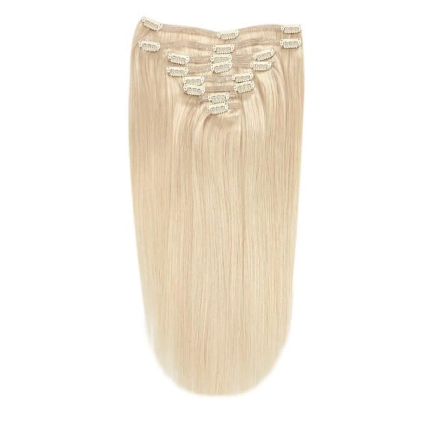 Bleach Blonde (#613) Classic Ful Head Hair Extensions: full extension