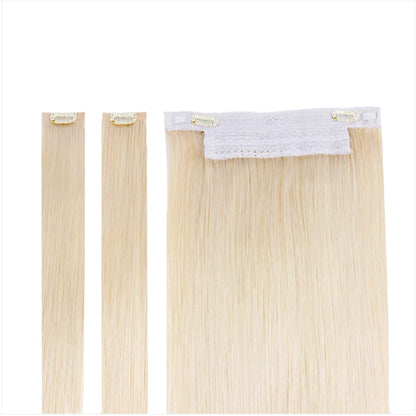 Bleach Blonde (#613) Halo Hair Extension: attachment method