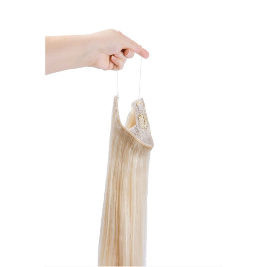 Bleach Blonde (#613) Halo Hair Extension: full extension