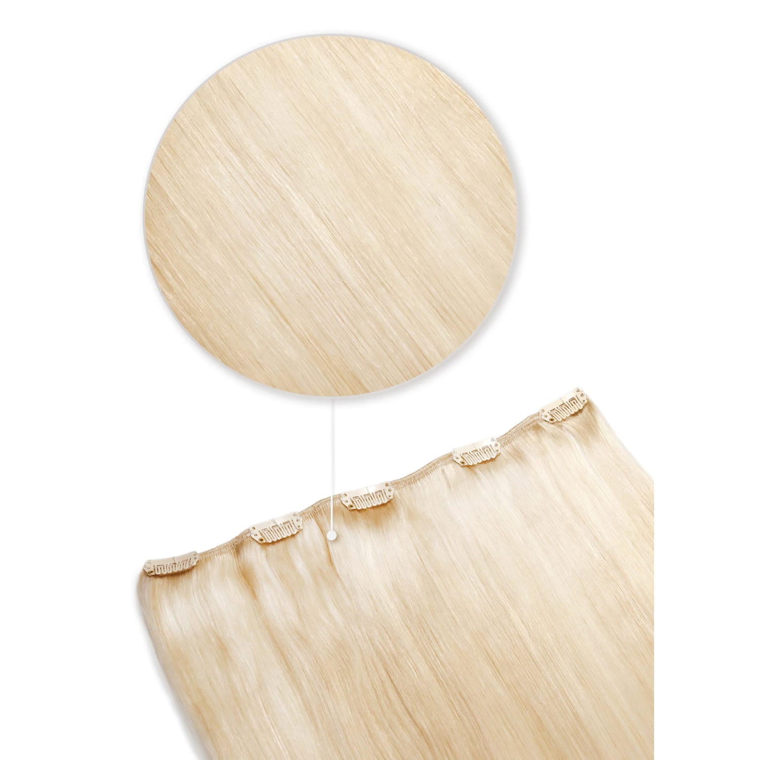 Bleach Blonde One Piece Clip Hair Extensions