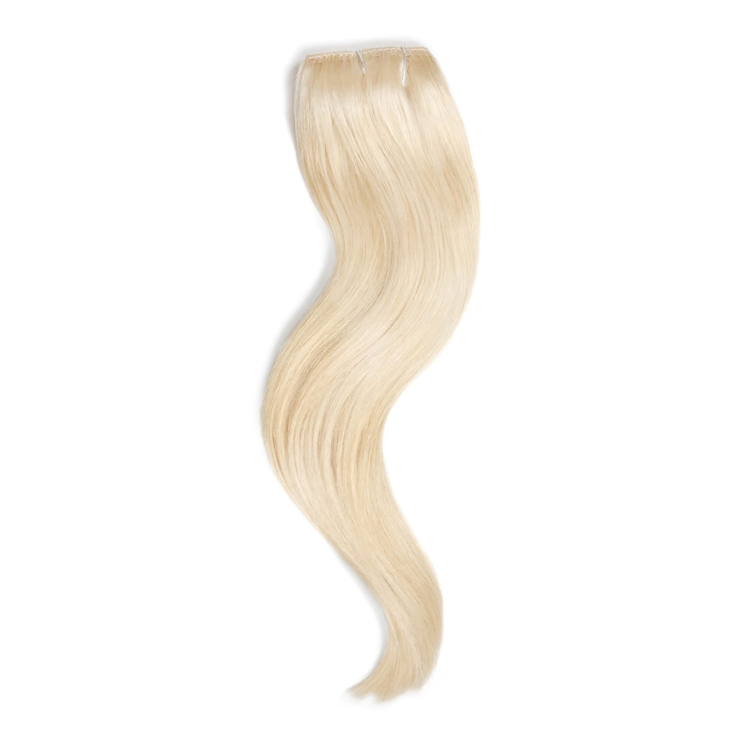 Bleach Blonde (#613) Quad Weft Hair Extensions: full extension