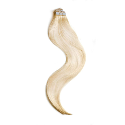 Bleach Blonde (#613) Tape In Hair Extensions: full extension