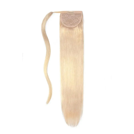 Bleach Blonde (#613) Straight Up Wrap Around Ponytail Extension