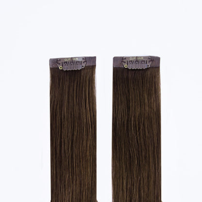 Mousey Brown (#6B) Halo Hair Extensions: side pieces
