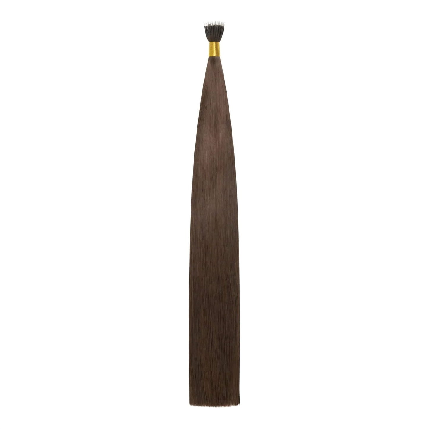 Mousey Brown (#6B) Nano Ring Hair Extensions: full extension