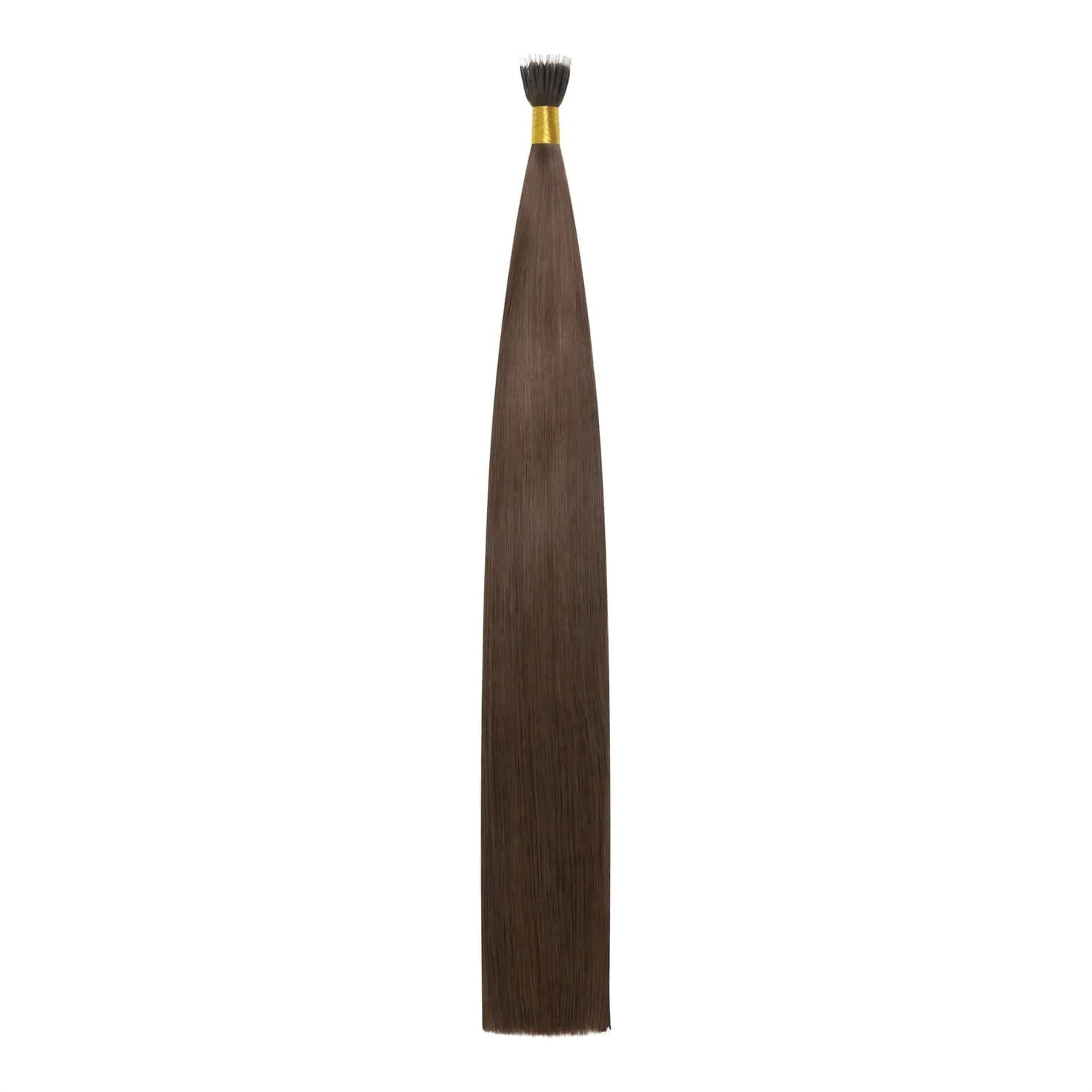 Mousey Brown (#6B) Nano Ring Hair Extensions: full extension