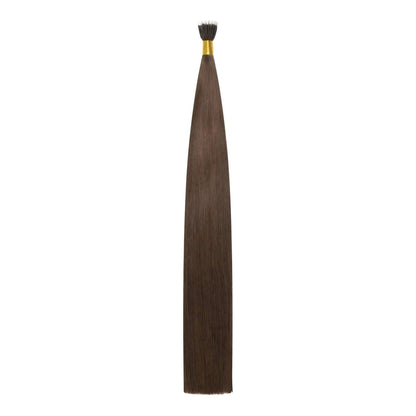 Mousey Brown (#6B) Nano Ring Hair Extensions: full extension