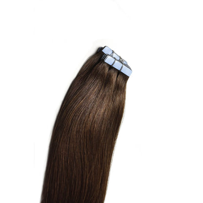 Mousey Brown (#6B) Tape In Hair Extensions: extension attachment menthod