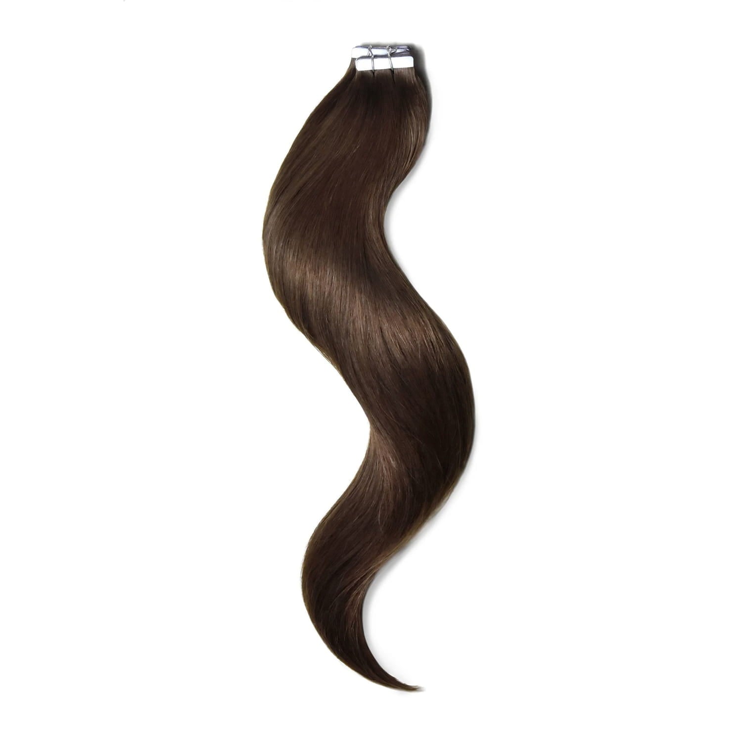 Mousey Brown (#6B) Tape In Hair Extensions: full extension