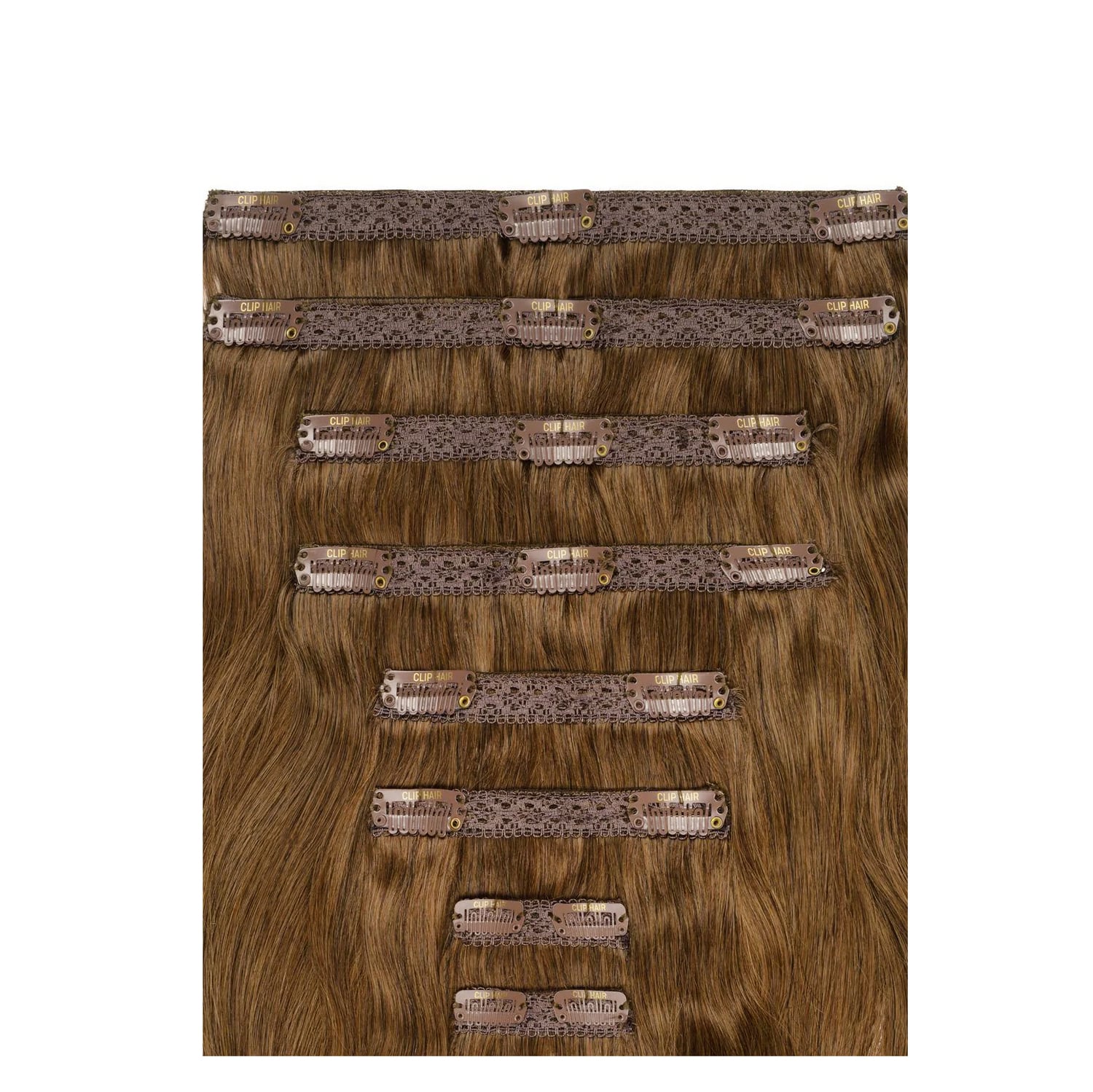 Double Weft Full Head Medium Ash Brown (#8): Attachment method