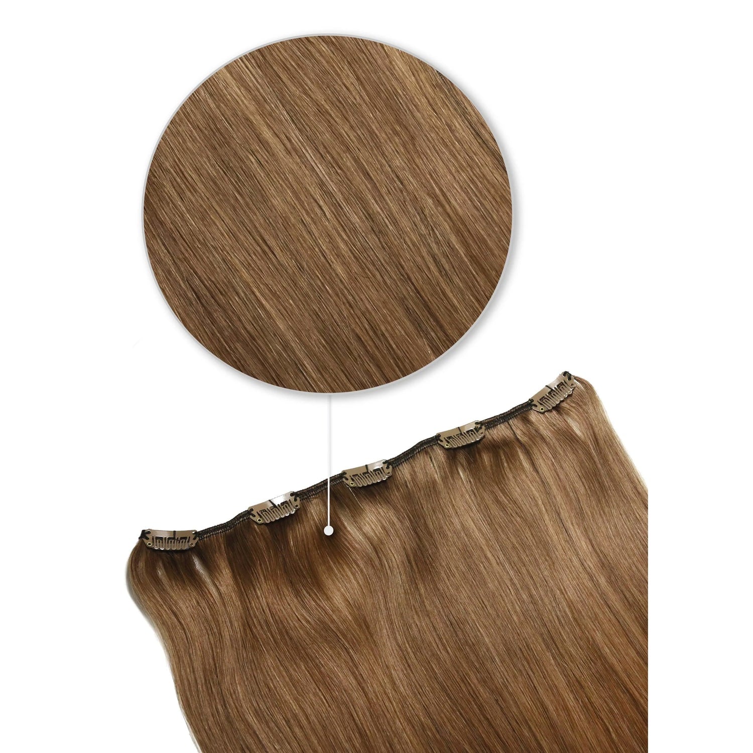 Medium Ash One Piece Clip Hair Extensions