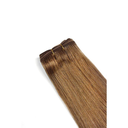 Remy Royale Hair Weft Extension Medium Ash Brown (#8): Extension cropped