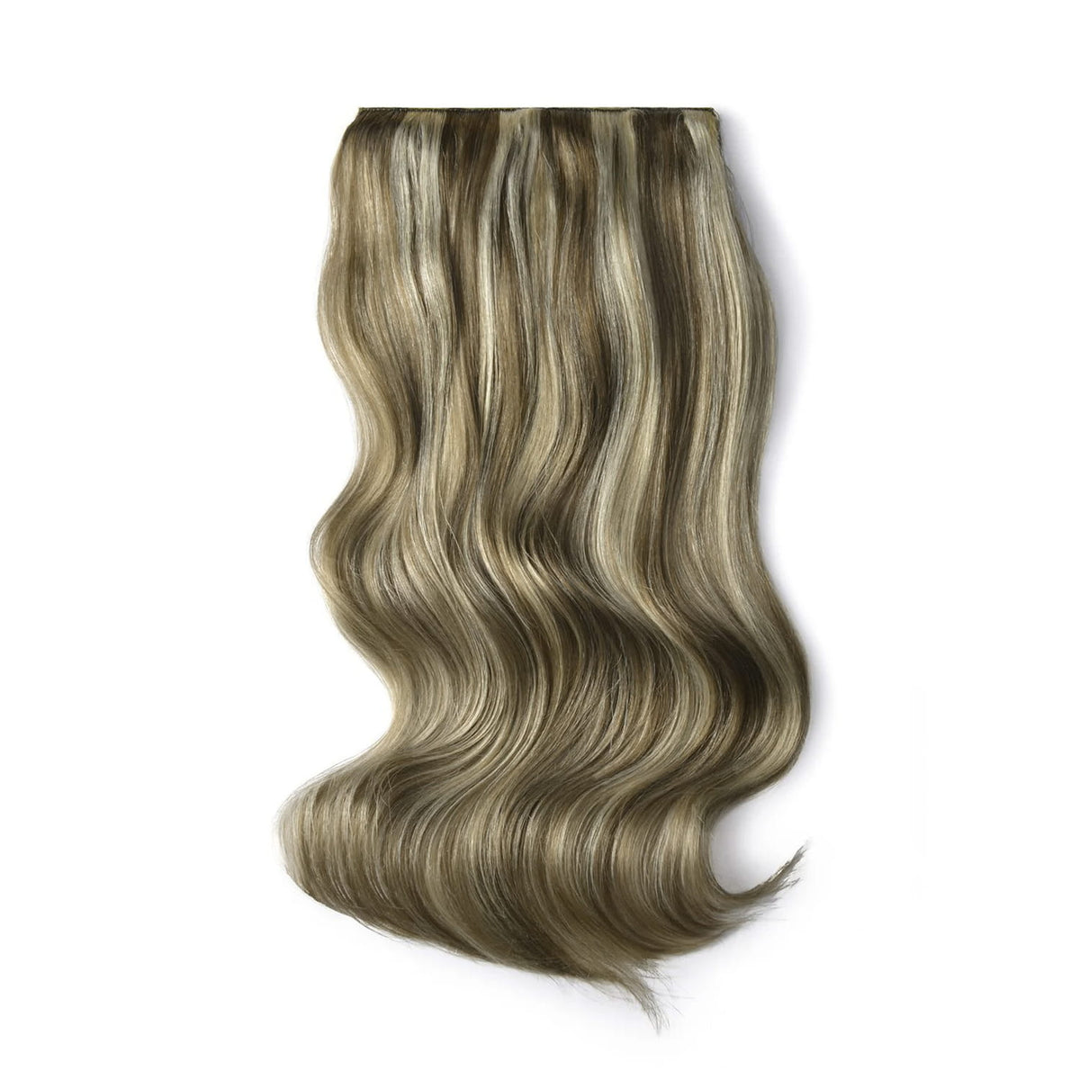 Double Wefted Full Head Remy Clip Human Hair Extensions Dirty Blonde