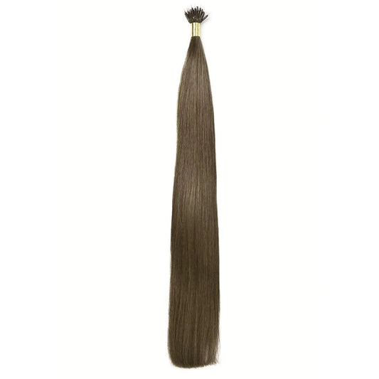 Ash Brown (#9) Nano Ring Hair Extensions