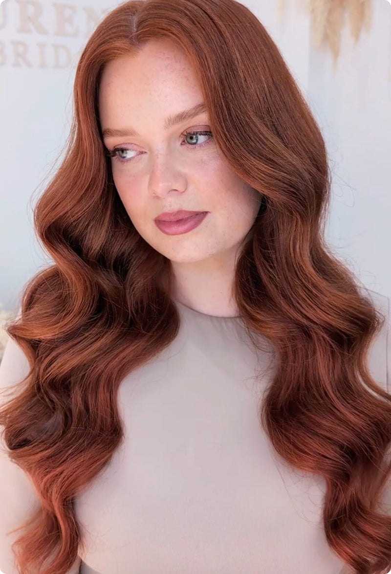 20” Dark Auburn Double Weft Clip Ins