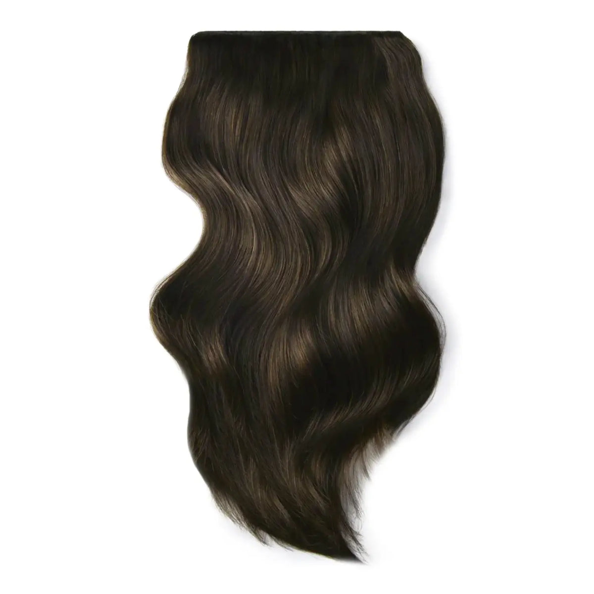 Dark Brown (#3) Double Wefted Full Head Clip In Hair Extensions