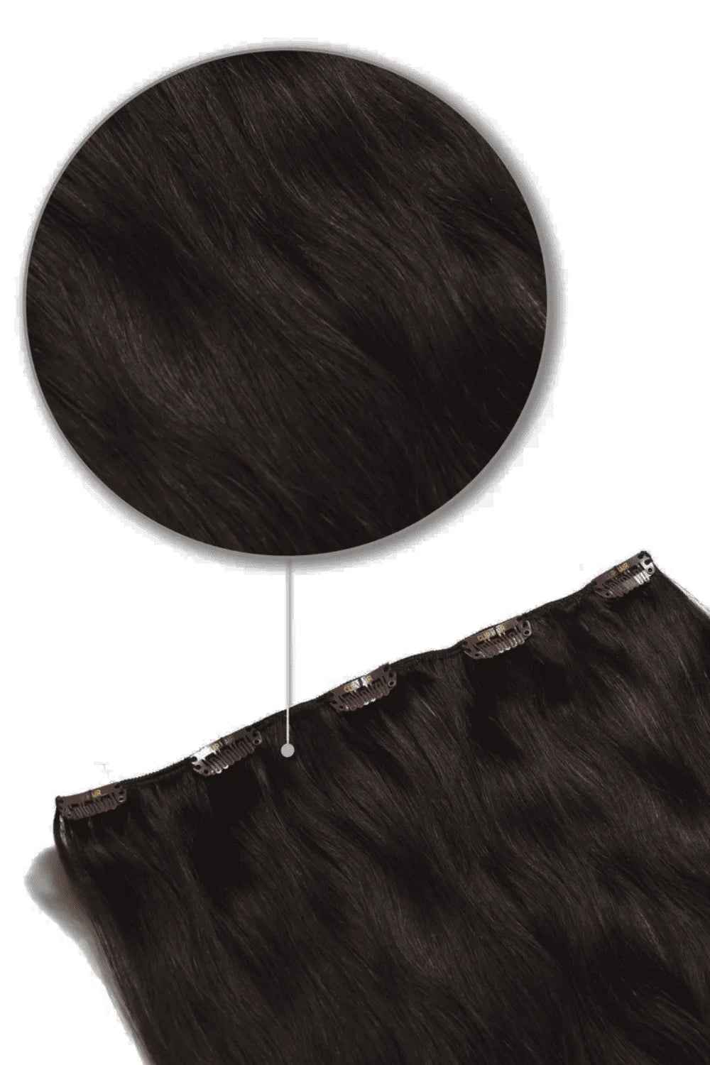 Darkest One Piece Clip Hair Extensions
