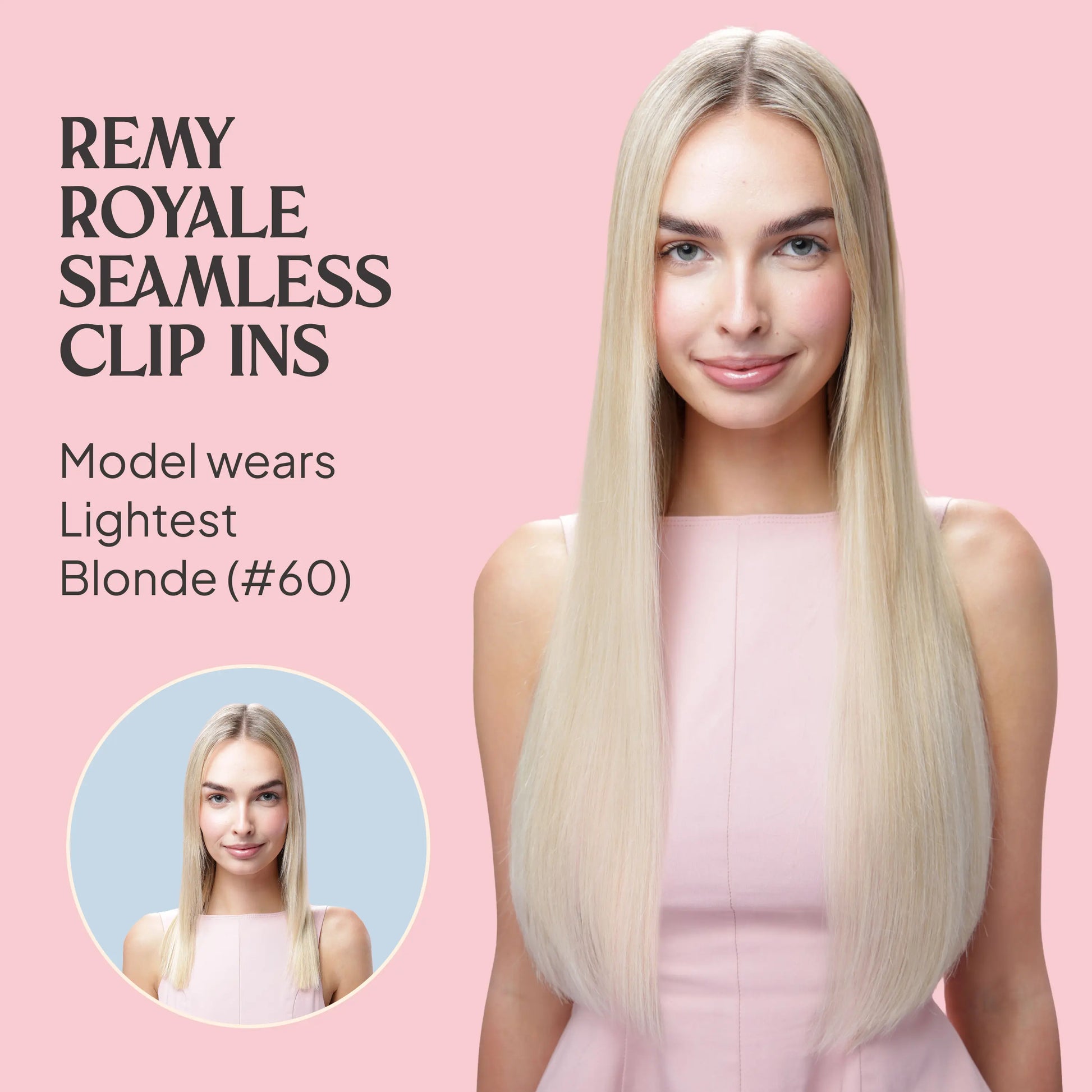 Darkest Brown (#2) Double Drawn Seamless Clip In Hair Extensions before and after