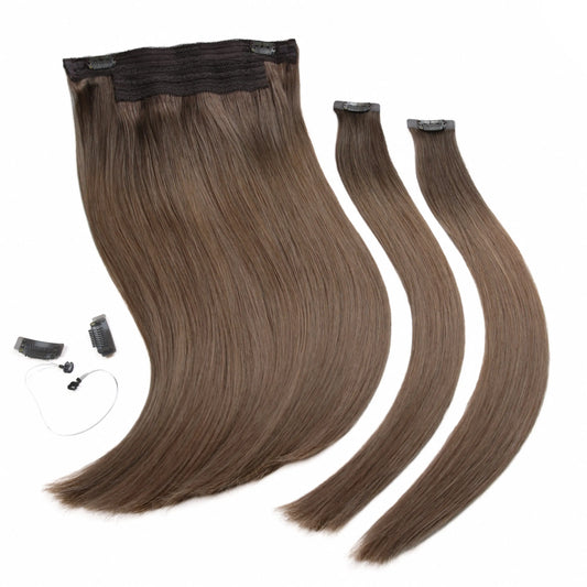 Soft Bronze Balayage Halo Hair Extensions