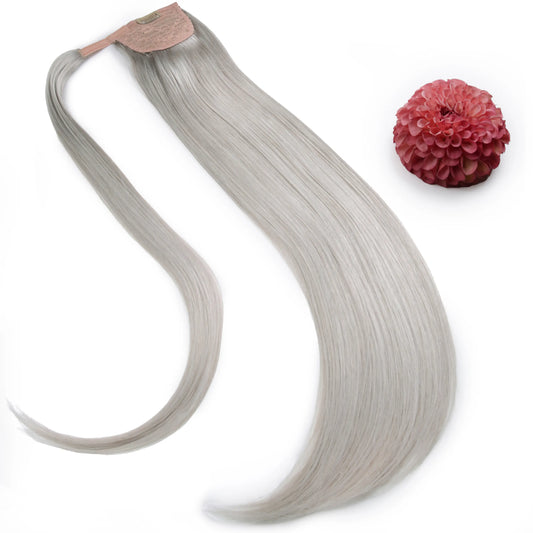Silver/Grey (#SG) Straight Up Wrap Around Ponytail Extension