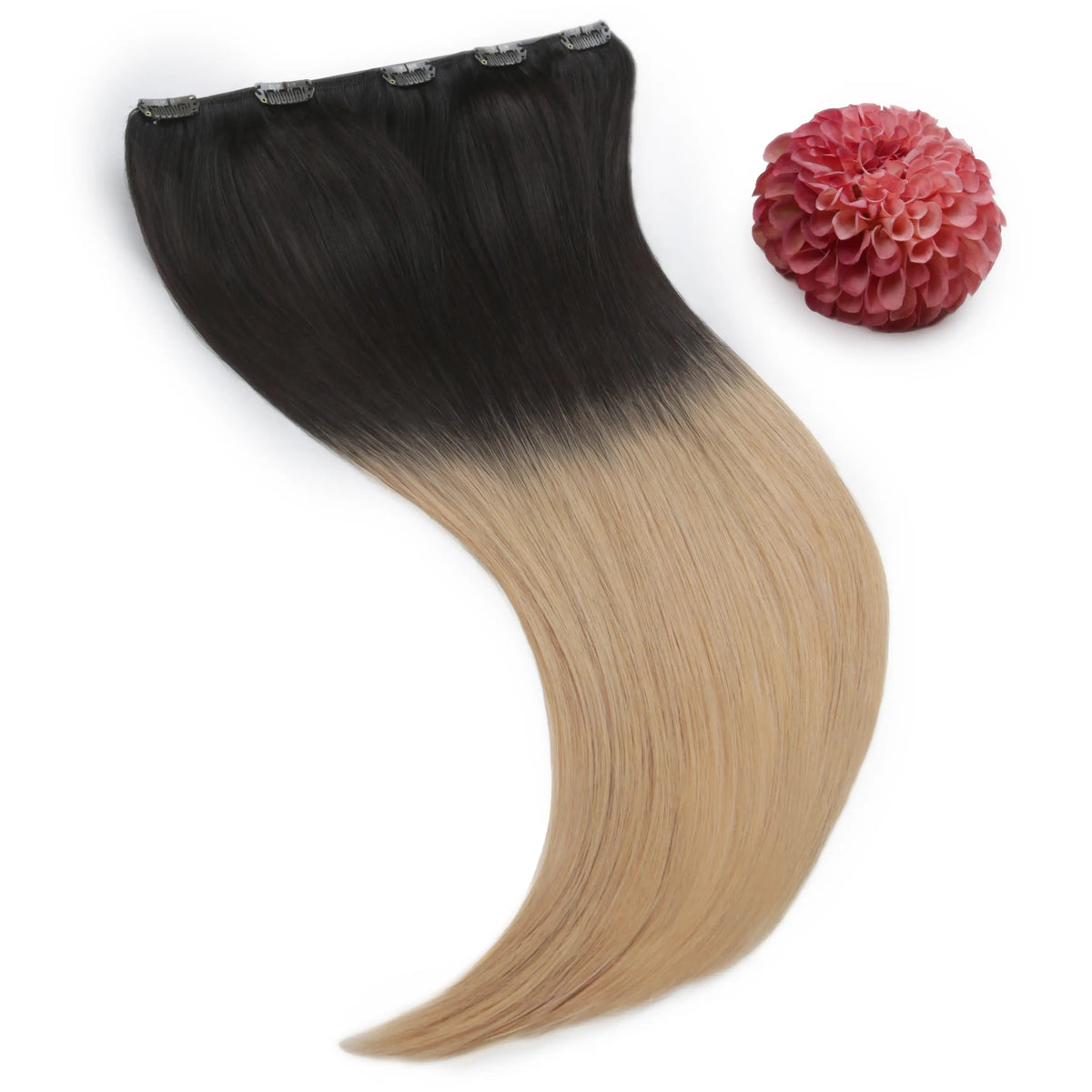 Espresso Honey Ombre (#T2/27) One Piece Clip In Hair Extensions (Top-Up)