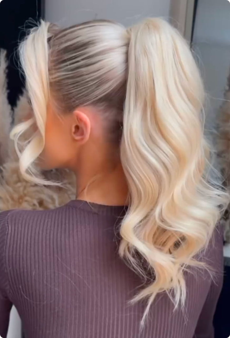 14" Barbie Blonde Wrap Around Ponytail