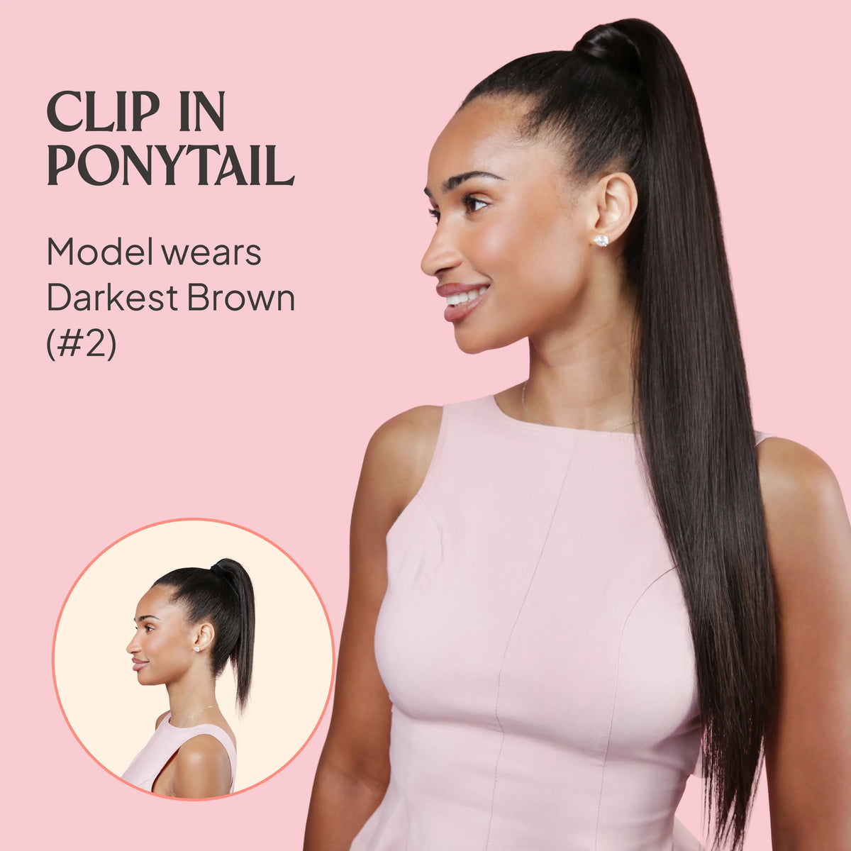 Barbie Blonde (#16/60) Straight Up Wrap Around Ponytail Extension before and after
