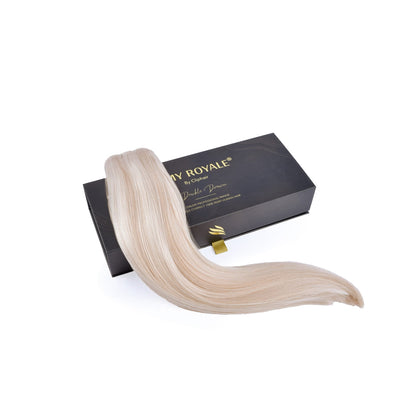 Remy Royale Double Drawn Human Hair Weft Weave Extensions - Arctic Blonde