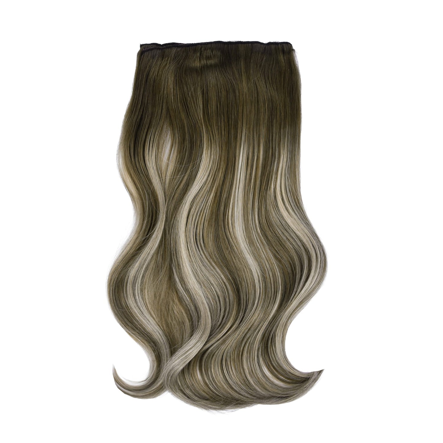 Ash Bronde Balayage Double Weft Hair Extensions: full extension