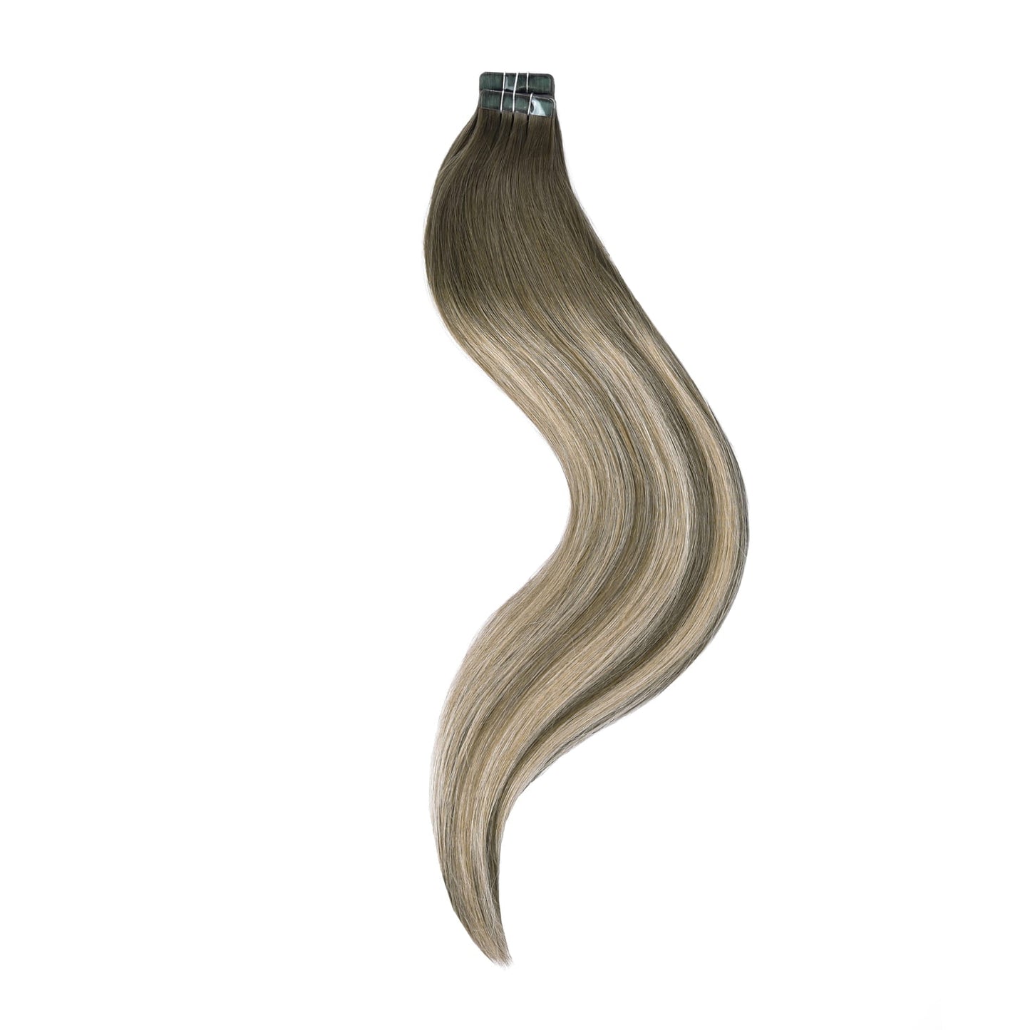 Ash Bronde Balayage Tape In Hair Extensions: full extension
