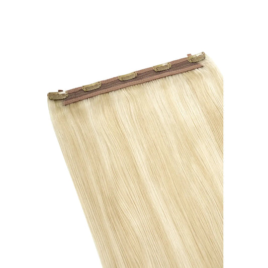 Barbie Blonde (#16/60) Quad Weft Clip In One Piece Hair Extensions