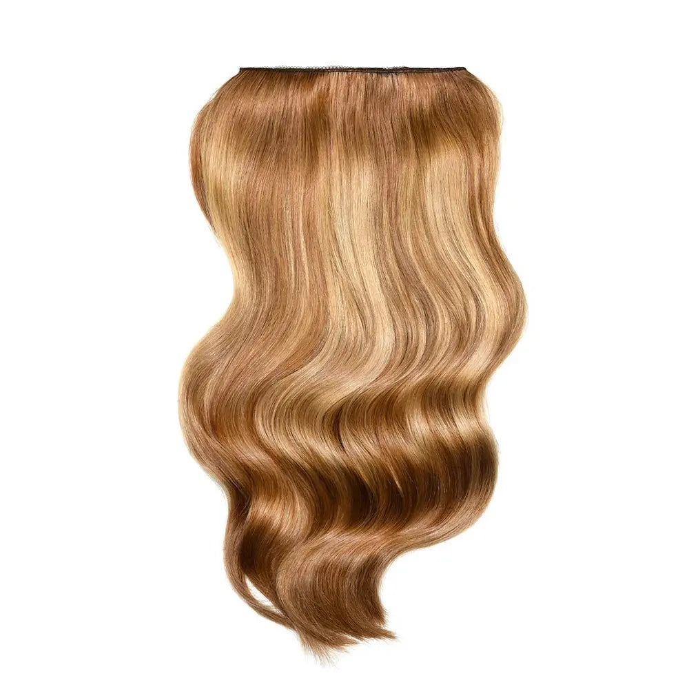 Double Wefted Full Head Clip in Hair Extensions - Cinnamon Swirl Balayage