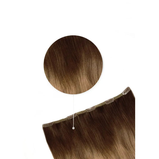 Chocolate Honey Ombre (#T4/27) One Piece Clip In Hair Extensions (Top-Up)