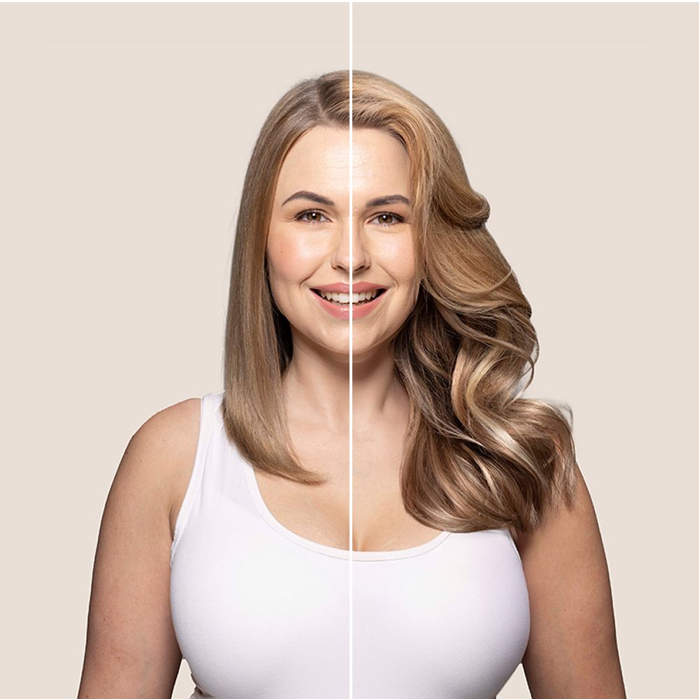 Classic full head hair extensions before and after