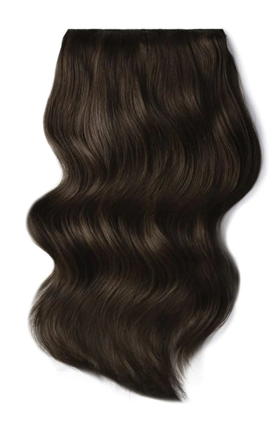 Dark Brown Wefted Full Head Hair Extensions | Cliphair UK