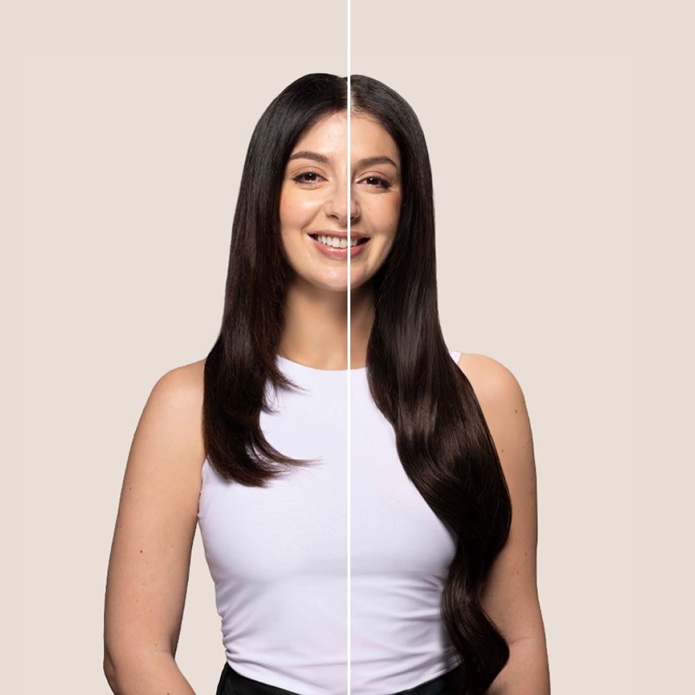 Double Weft hair Extensions before and after