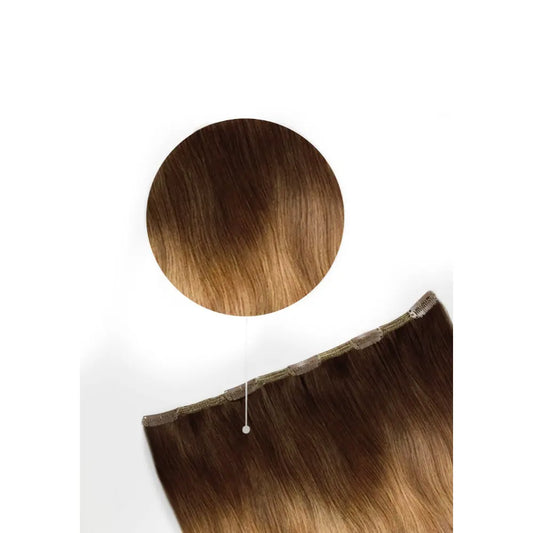 Espresso Honey Ombre (#T2/27) One Piece Clip In Hair Extensions (Top-Up)