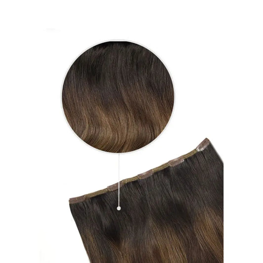 Espresso Melt Balayage One Piece Clip In Hair Extensions (Top-Up)